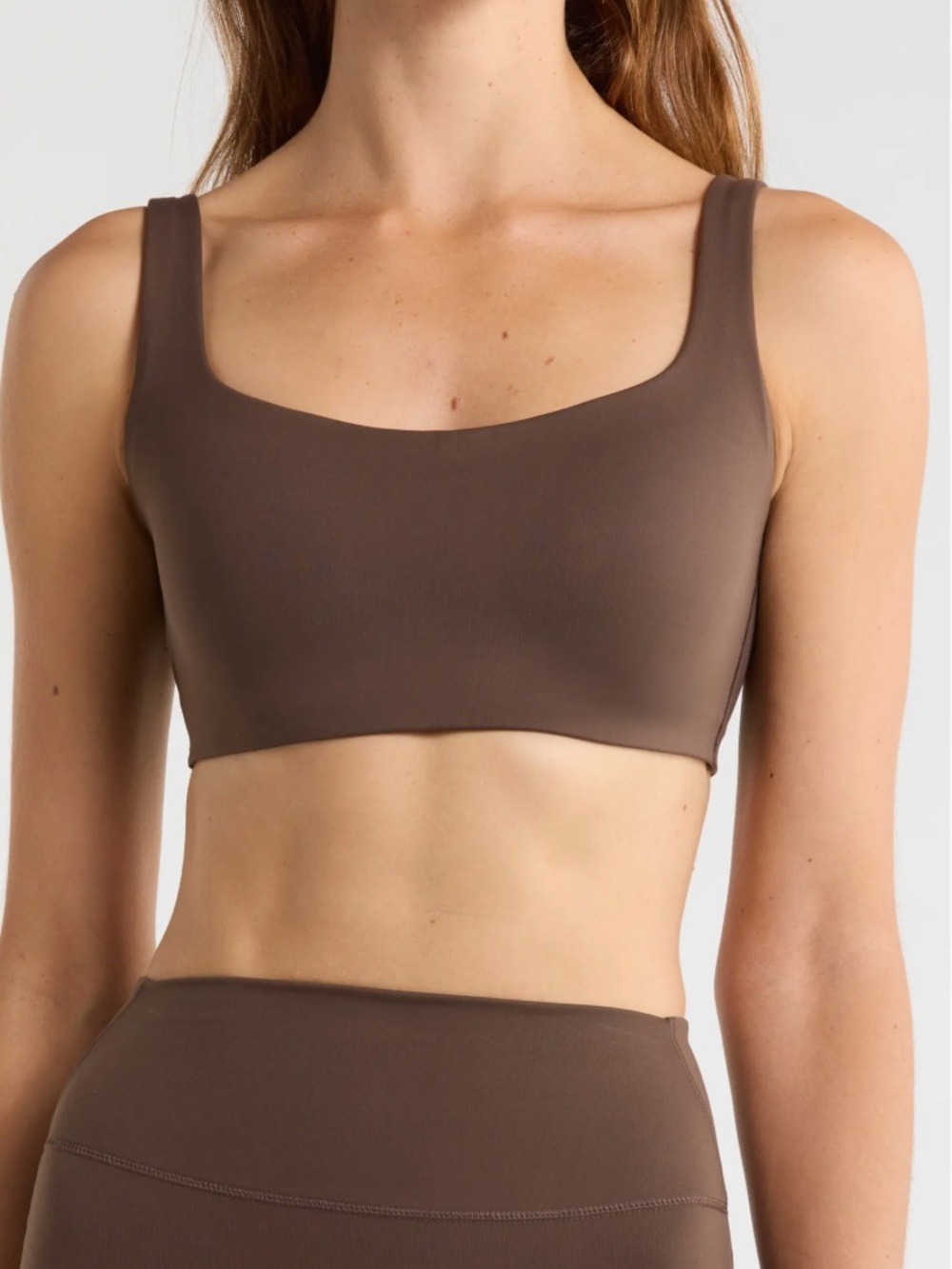 NIKE x SKIMS Seamless Scoop Neck Crop Bralette - Brown Size XL